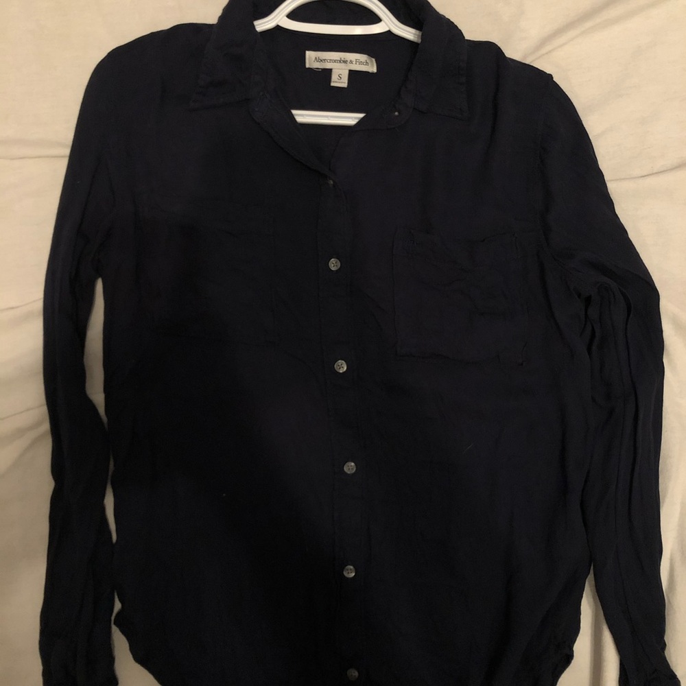 Navy Button Down